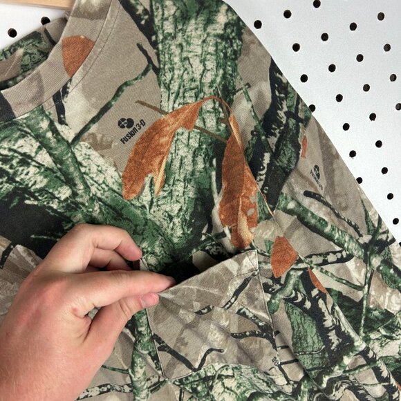 Outfitters Ridge Camo Vintage T Shirt XL Long Sleeve Pocket Hunting Fusion 3-D - Picture 3 of 7